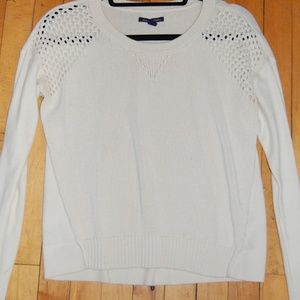 AEO Cream Sweater with Shoulder Detail